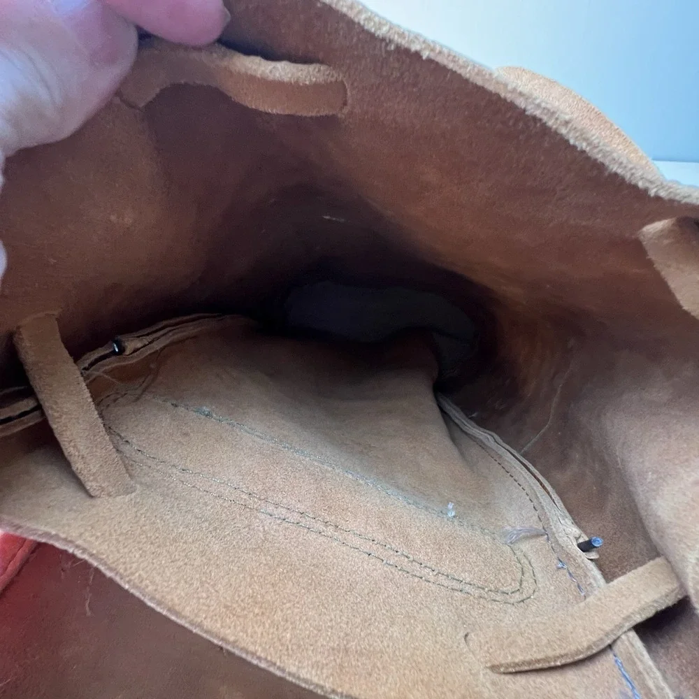 Unbranded handmade leather backpack brown
